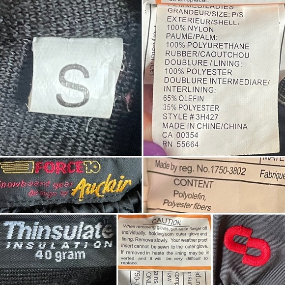 AuClair Force10 Winter Thinsulate Ski Gloves - Women's Size Small - Picture 8 of 16